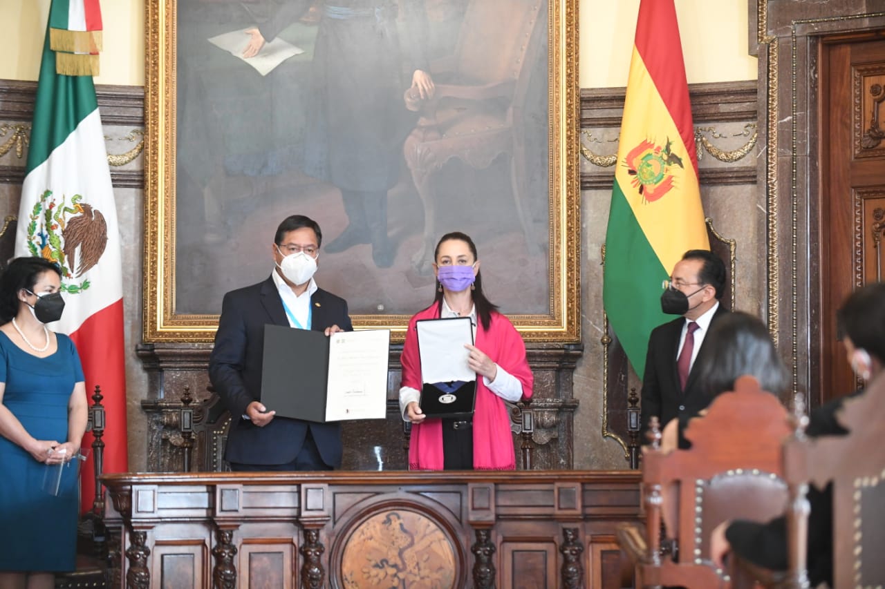 Gobierno de la Ciudad de México nombra Huésped Distinguido al presidente Luis Arce