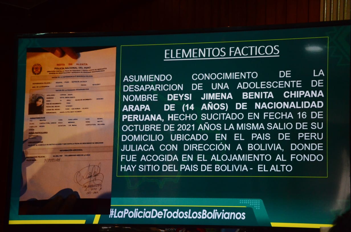 Policía encuentra a una menor de 14 años que fue reportada en Perú como desaparecida