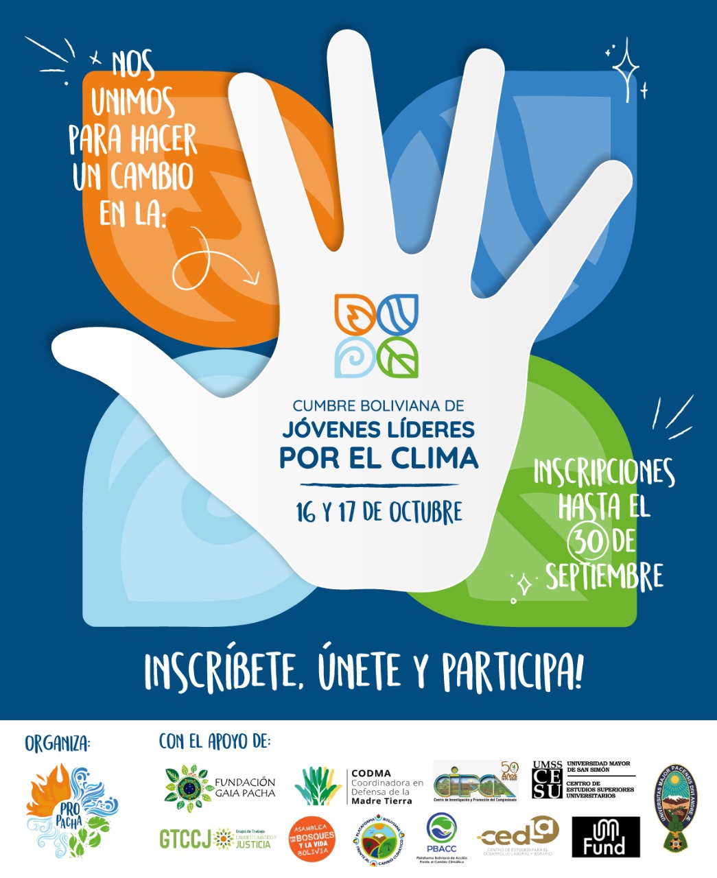 Hoy concluye la Cumbre Boliviana de Jóvenes Líderes por el Clima, los resultados serán presentados ante la COP-26