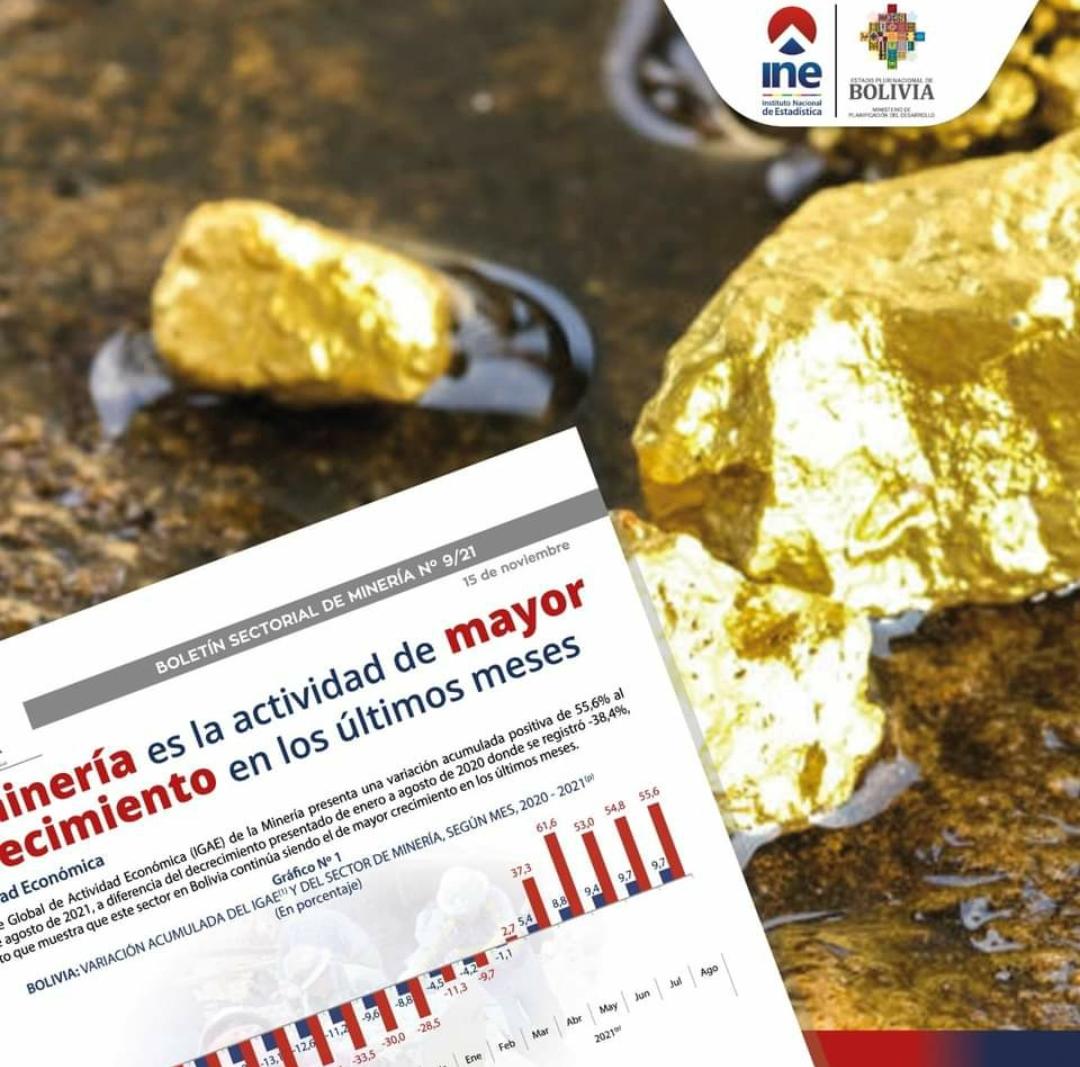 INE: La minería continúa siendo la actividad de mayor crecimiento en Bolivia