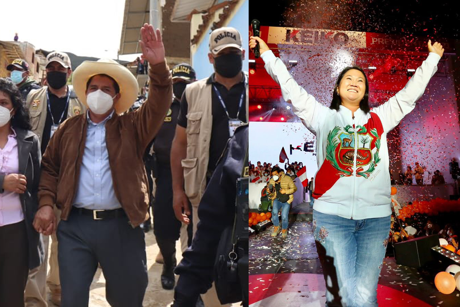 Cómputo al 96,79% en Perú: Pedro Castillo obtiene 50,25% y Keiko Fujimori, 49,74%