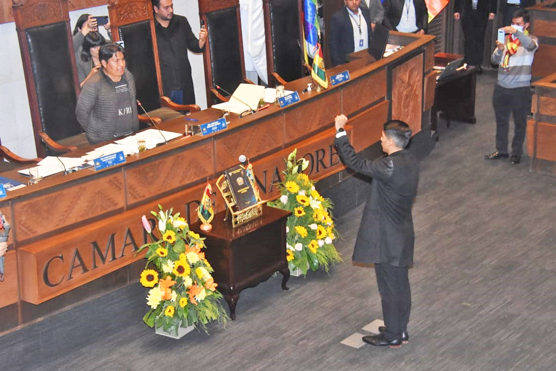 Toma de posesión de la nueva directiva legislativa 2022-2023 en la Cámara de Senado, a la cabeza de Andronico Rodríguez