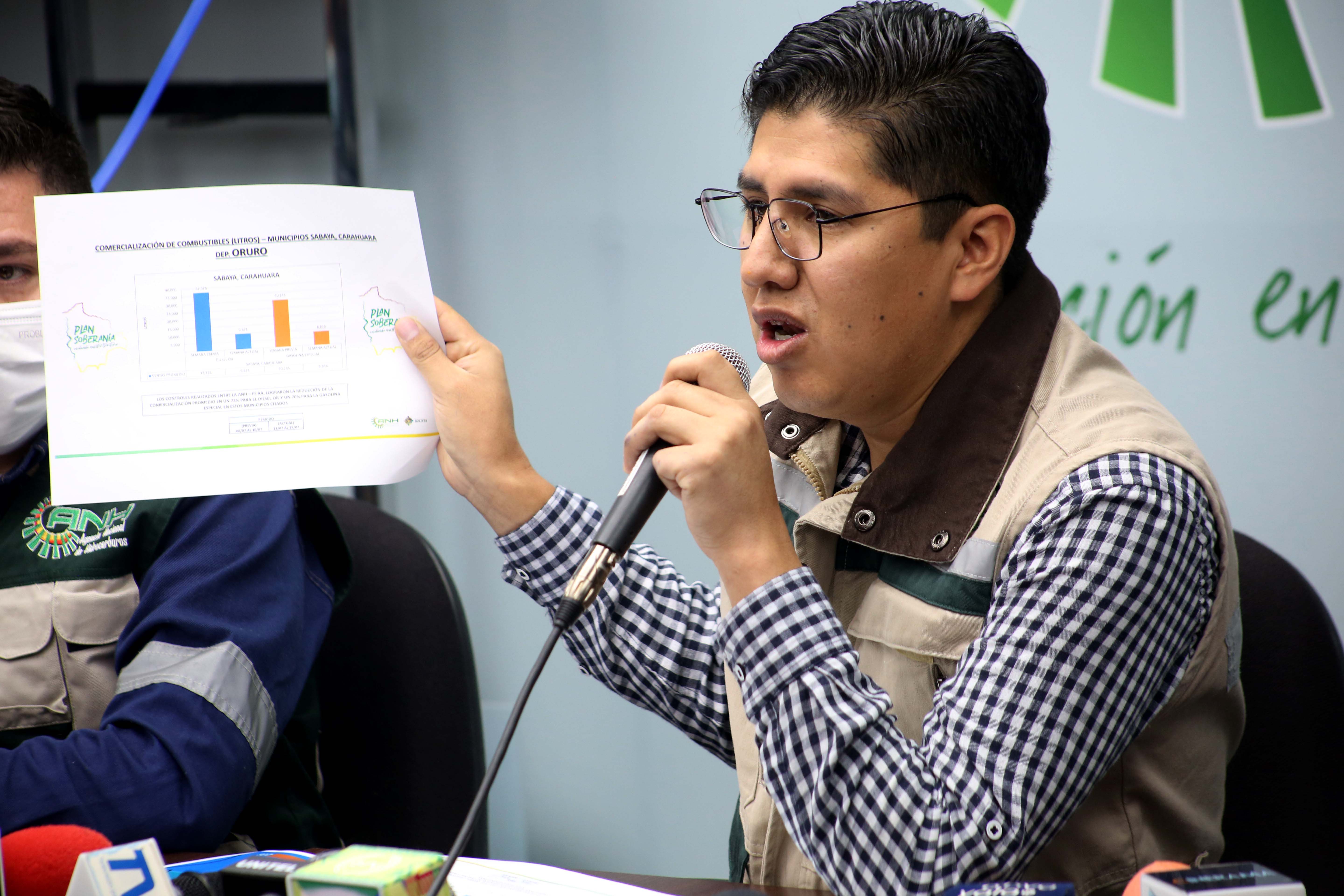 El director ejecutivo de la Agencia Nacional de Hidrocarburos (ANH), Germán Jiménez, informó este miércoles los resultados alcanzados hasta la fecha con el Plan Soberanía “Lucho Contra el Contrabando”