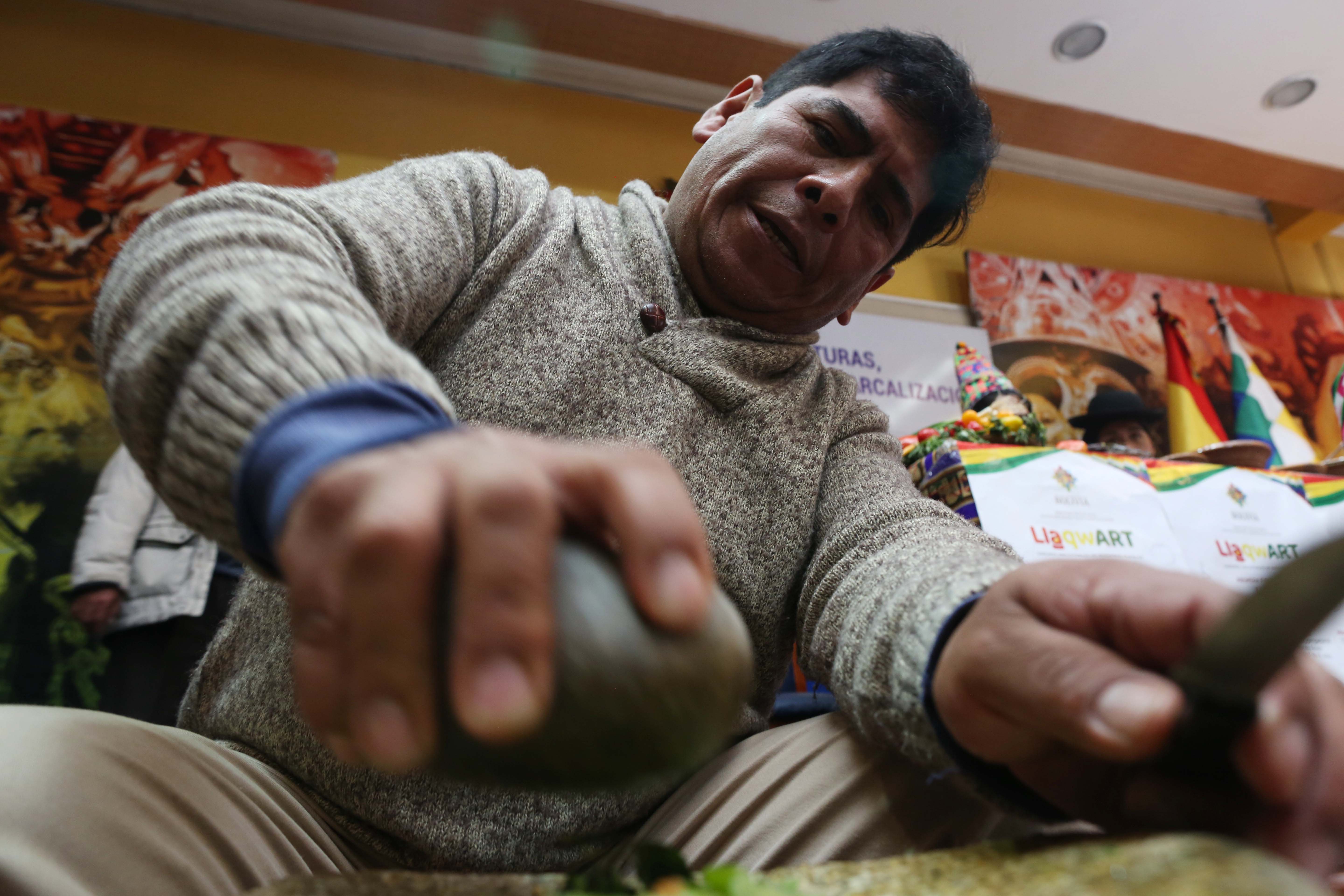 El Ministerio de Culturas, Descolonización y Despatriarcalización presentó este miércoles el festival LlaqwART, en la ciudad de La Paz