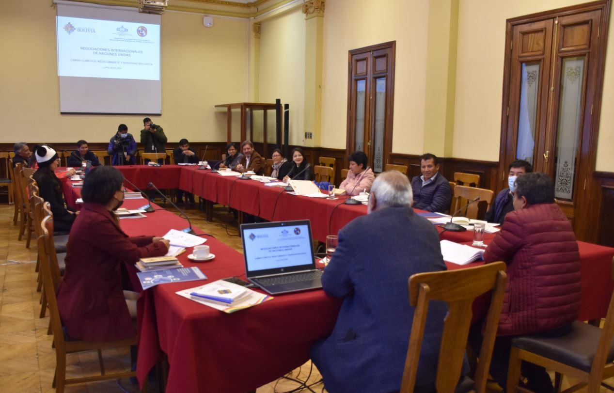 Reunión de coordinación con los representantes Supraestatales sobre cambio climático y medio ambiente, inaugura el Vicepresidente Jilata David Choquehuanca