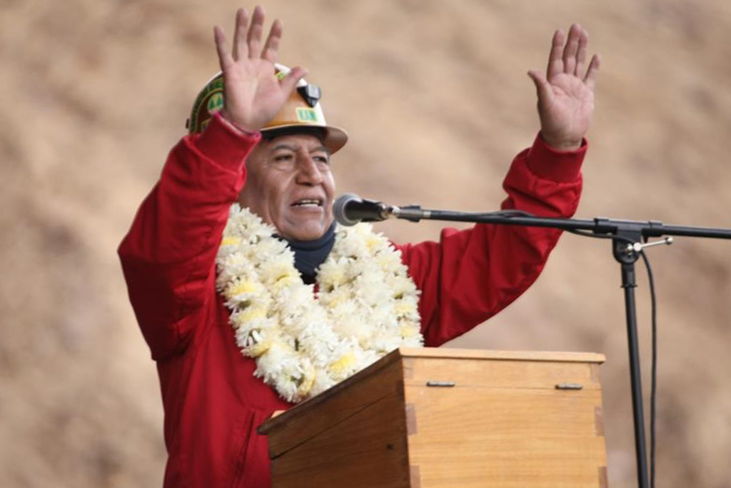 David Choquehuanca Céspedes, vicepresidente del Estado asiste al 57 Aniversario de la Cooperativa Minera “El Progreso Kami”, ubicada en el municipio de Independencia del departamento de Cochabamba