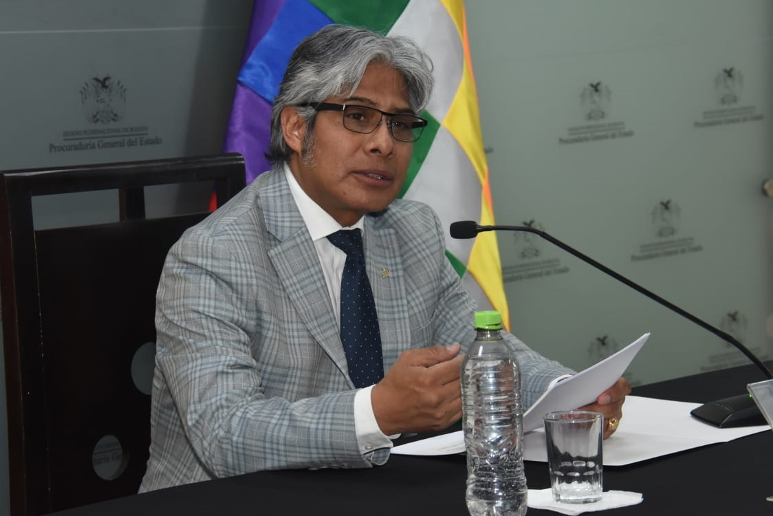 El procurador general del Estado, Wilfredo Chávez en conferencia de prensa