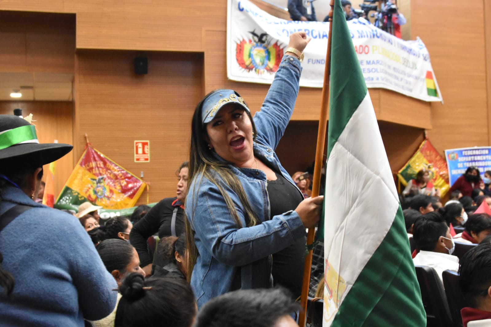 Promulgacion por el Presidente Luis Arce Catacora de la Ley 1455 en beneficio de los gremiales de Bolivia, comerciantes minoristas, vivanderos y artesanos (2 de 3)