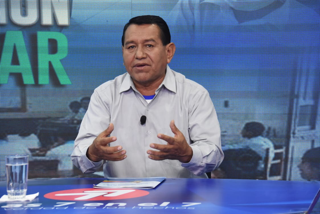 Viceministro de Educación, Bartolomé Puma en el programa televisivo 