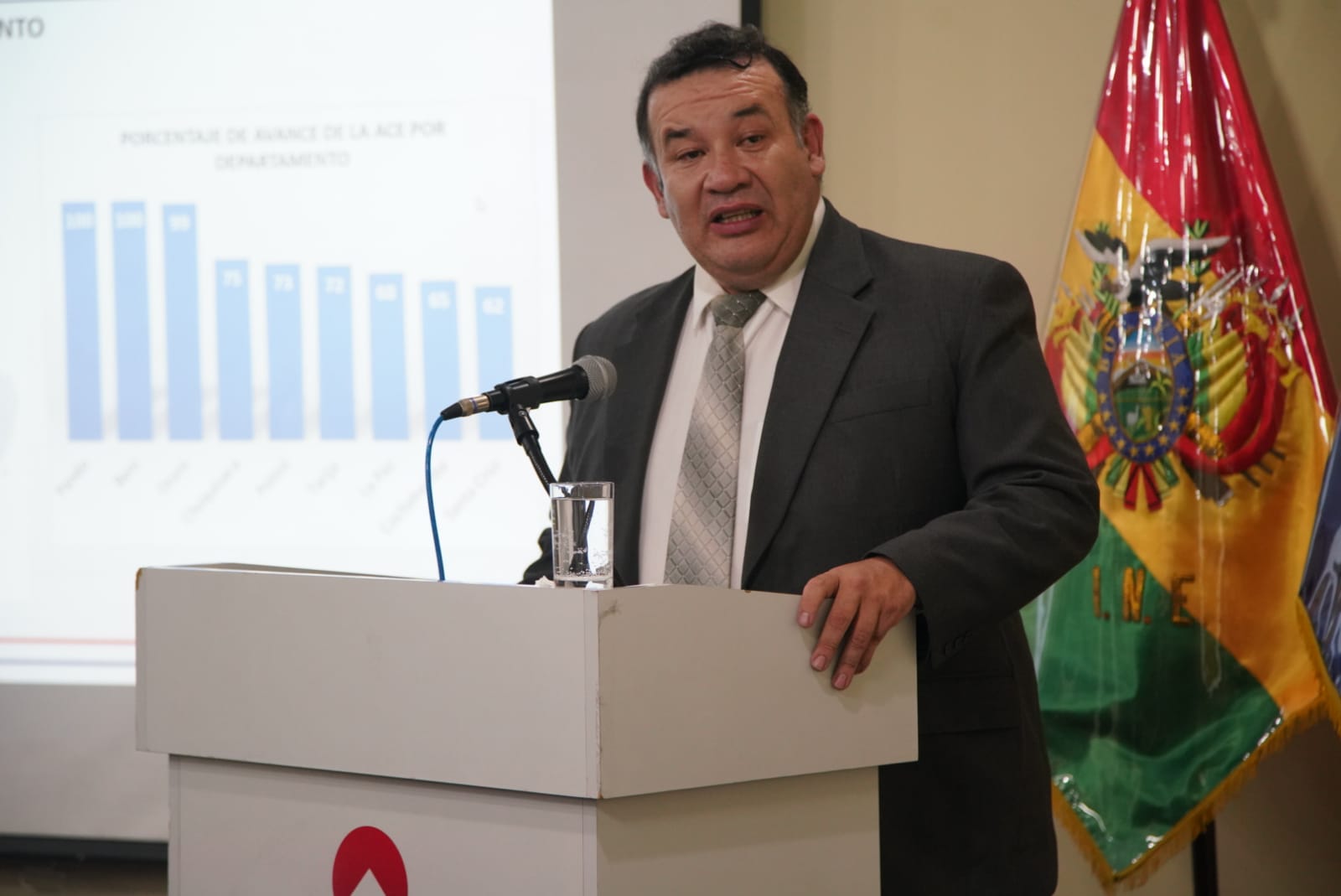 Informe de la actualización Cartográfica Estadística del Censo 2024, del Director general ejecutivo del INE, Humberto Arandia Claure