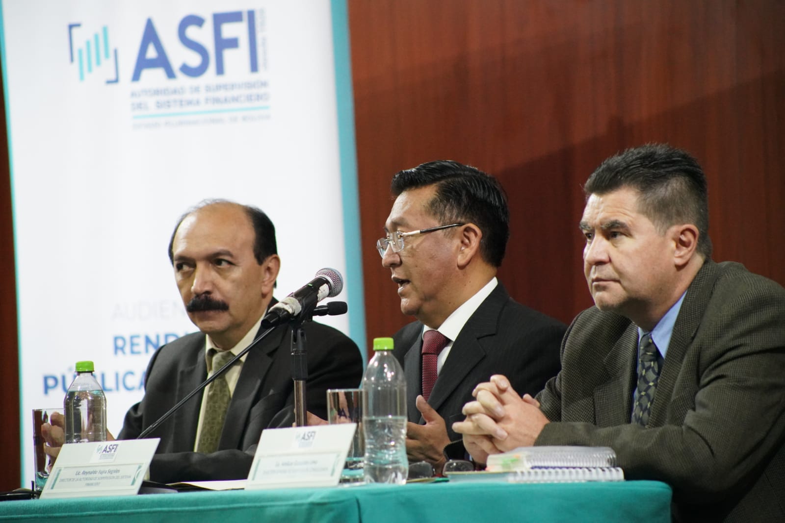 Reynaldo Yujra, director general ejecutivo de la ASFI, realiza la Rendición Pública de Cuentas Inicial 2023