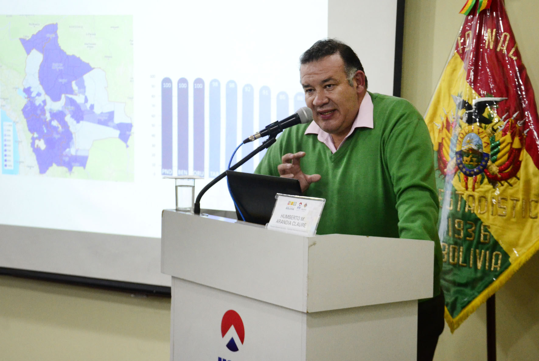 Director General del Instituto Nacional de Estadística (INE), Humberto Arandia informa del avance que tiene el Censo de Población y Vivienda hasta la fecha