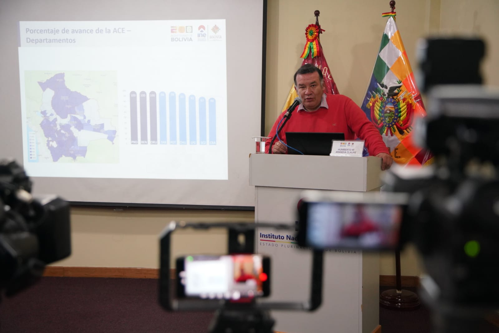Director General del INE, Humberto Arandia, informa sobre el avance de la Actualización Cartográfica Estadística