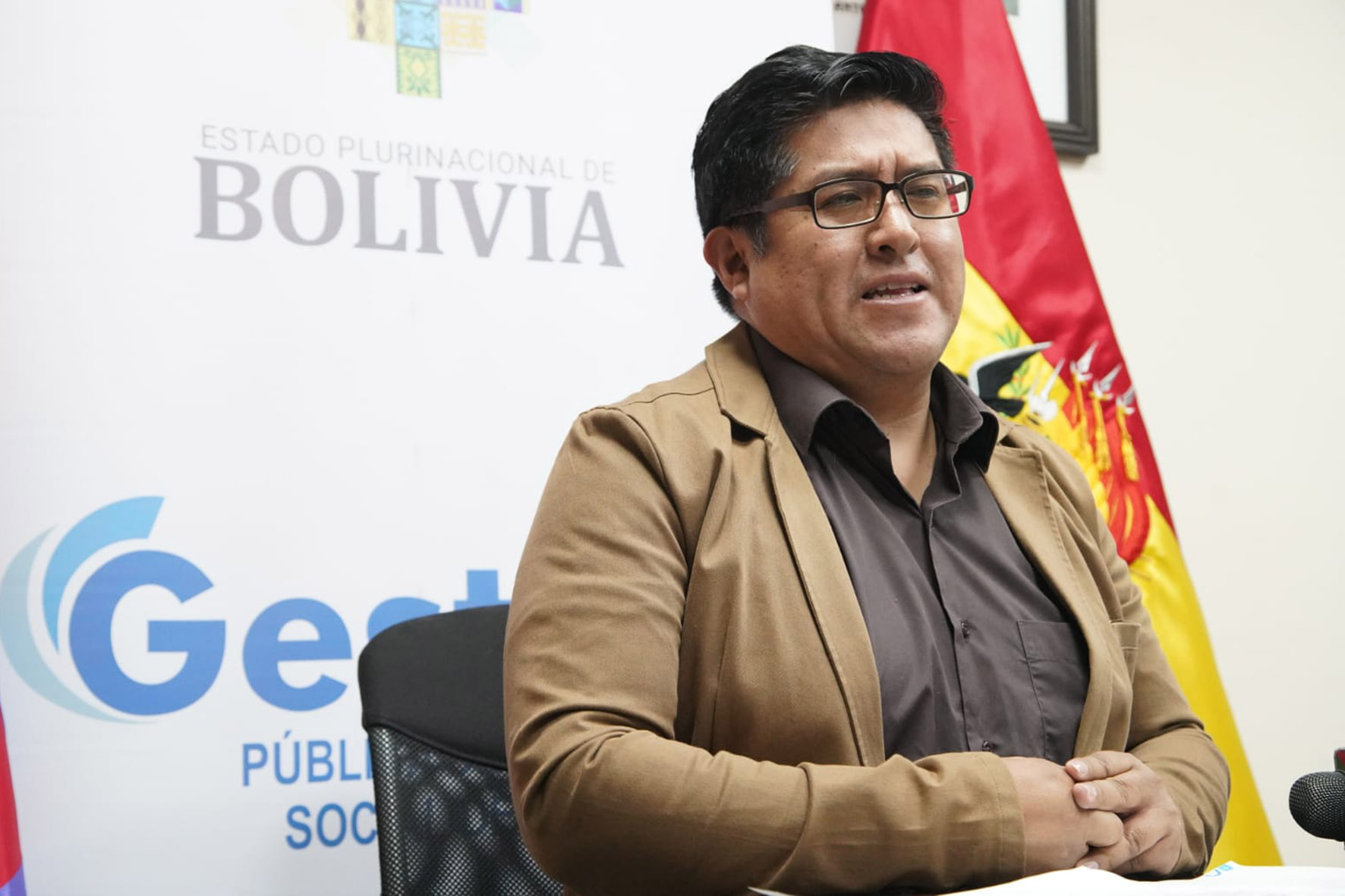 Gerente general de la Gestora Pública, Jaime Durán brinda conferencia de prensa