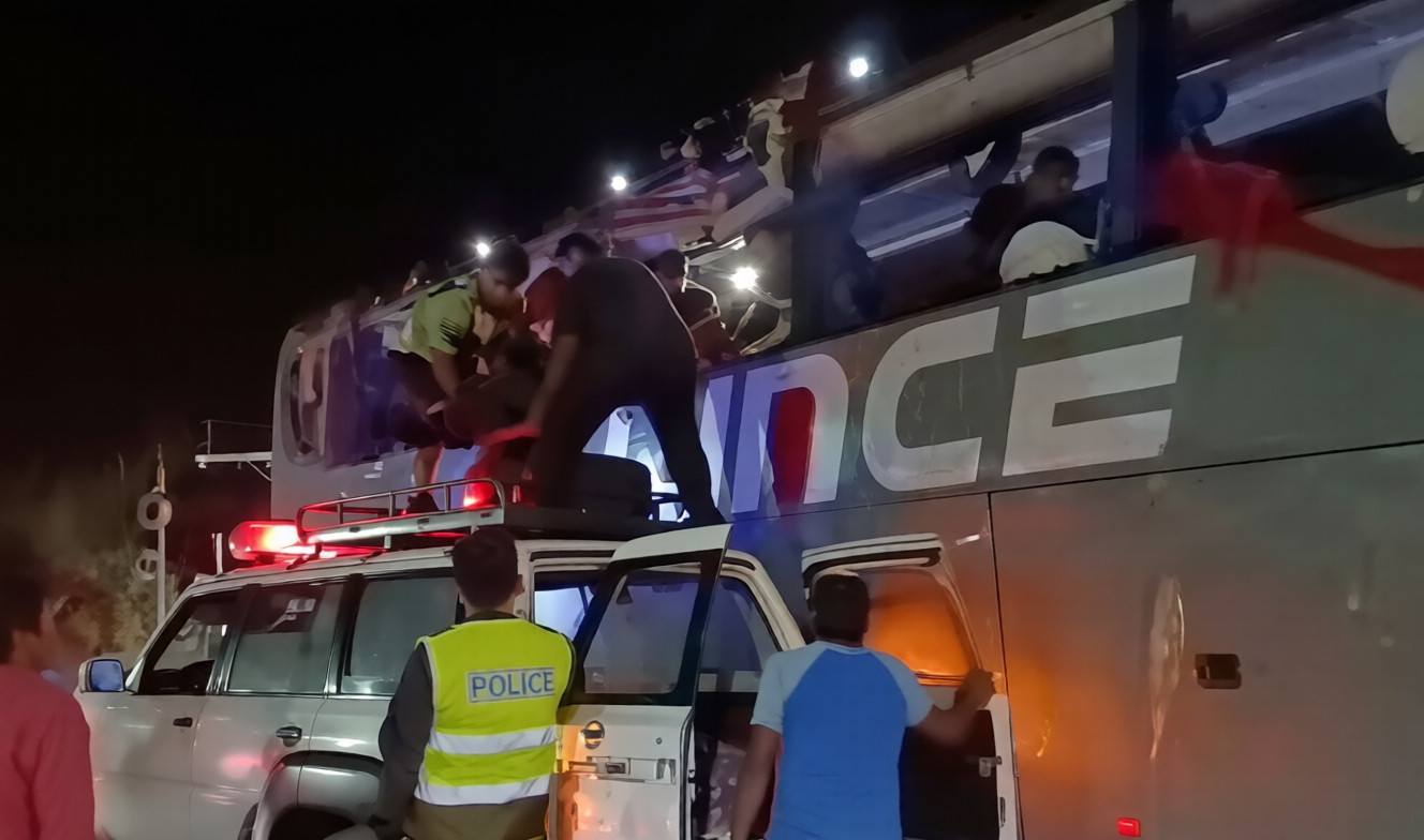 Flota afectada por el derrumbe en Tarija. Foto: Noticias el Chaqueñito.