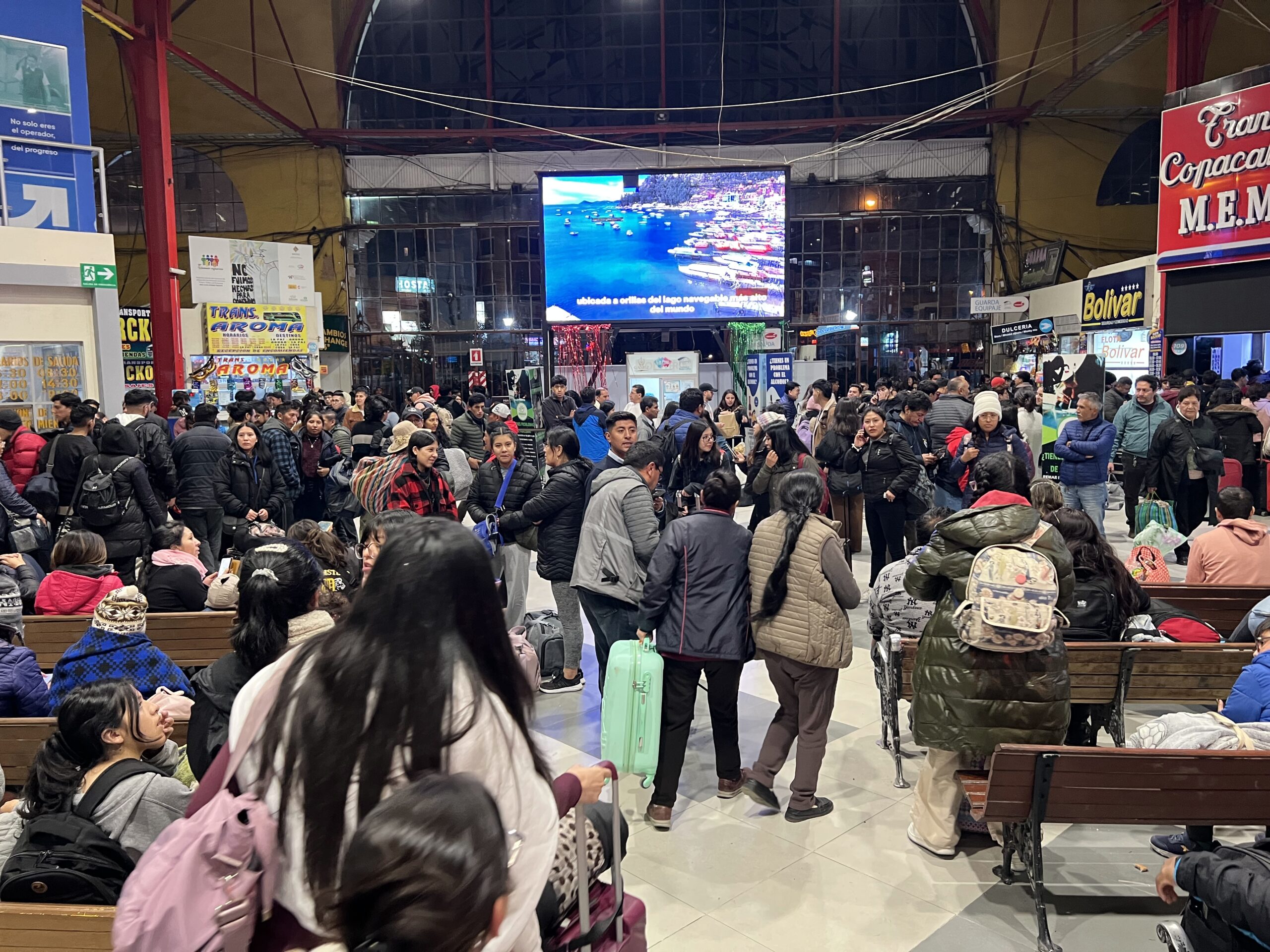 Terminal de buses en La Paz. Foto: ABI.