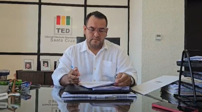 Presidente del Tribunal Electoral Departamental de Santa Cruz, Marco Antonio Monasterio. Foto: TSE.