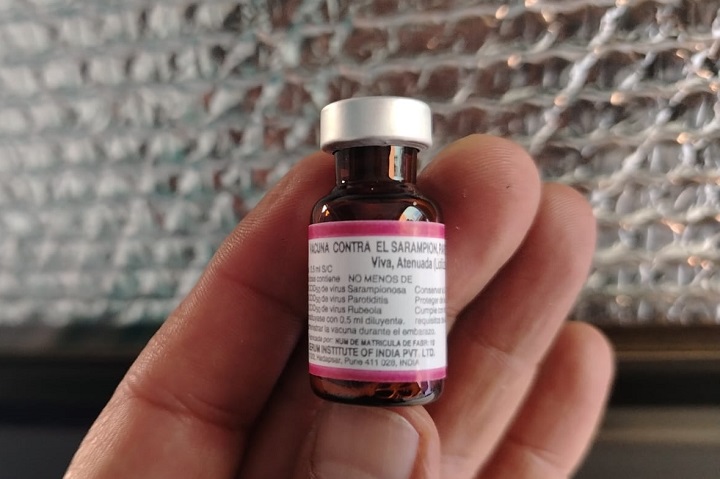 Vacuna contra el sarampión. Foto: Ministerio de Salud.