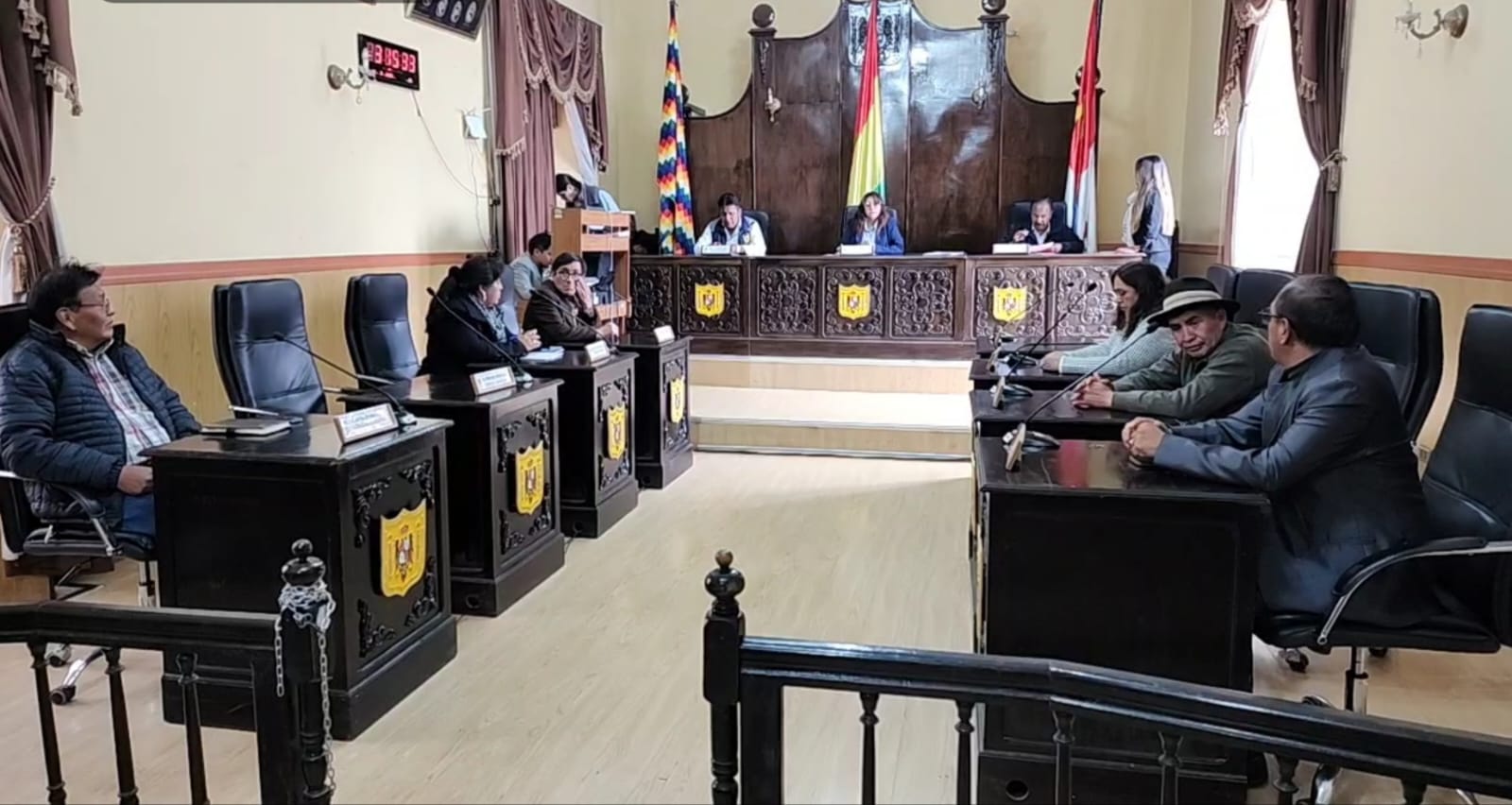 Sesión del Concejo Municipal de Potosí. Foto: Captura de pantalla