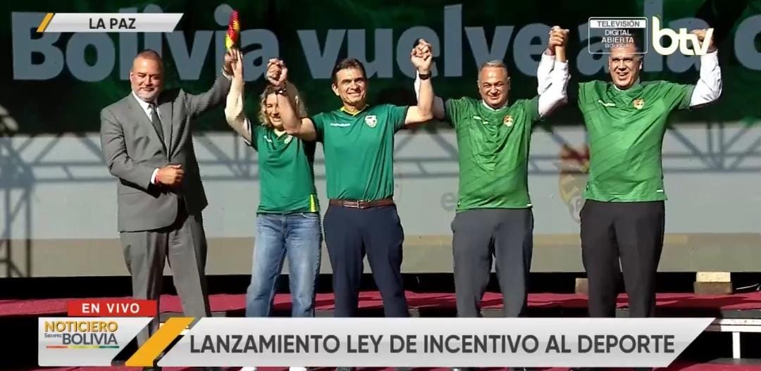 Lanzamiento del Proyecto de ley del deporte. Foto: Captura de pantalla