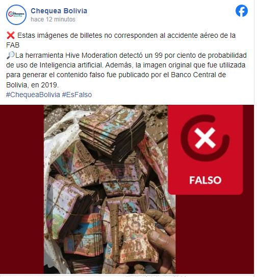 Publicación de Chequea Bolivia.