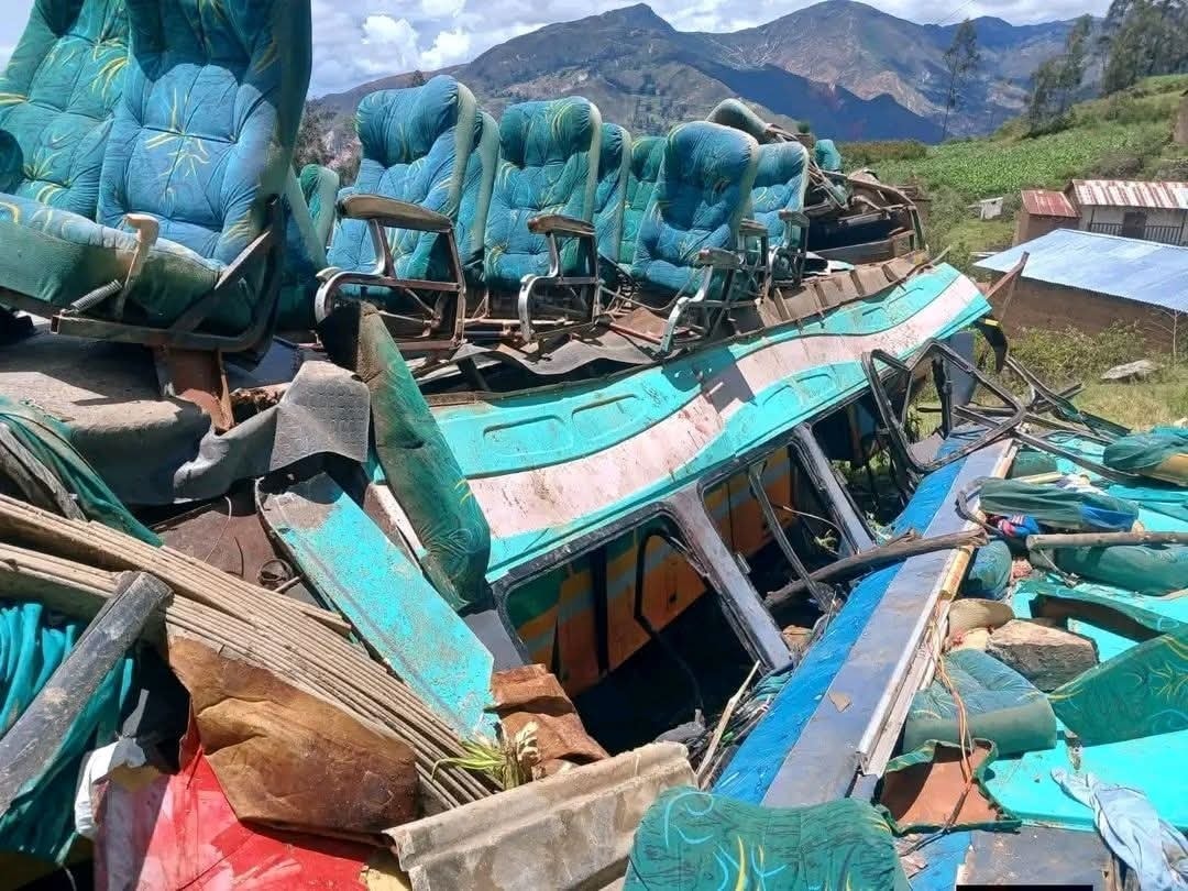 El estado del bus en Mocomoco. Foto: redes sociales