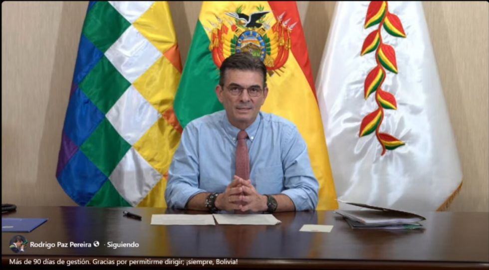 Captura de pantalla del mensaje presidencial