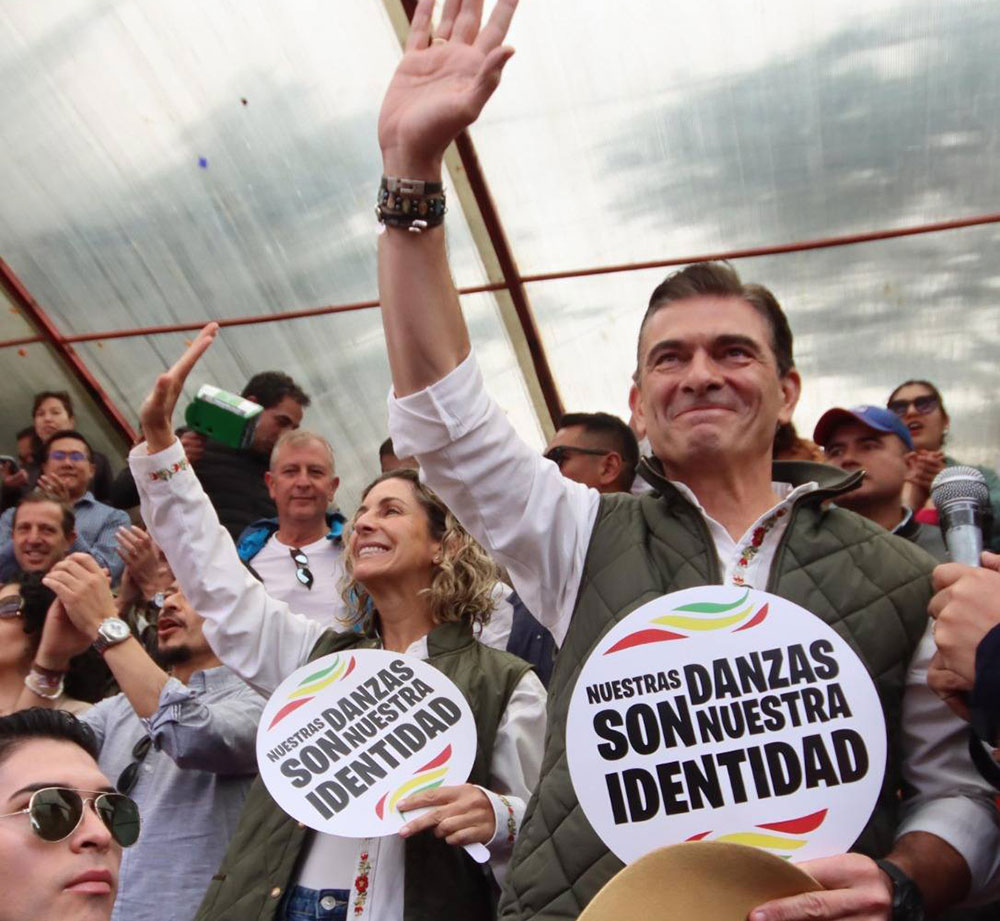 El presidente Rodrigo Paz en el Carnaval de Oruro. Foto: Prensa Presidencia