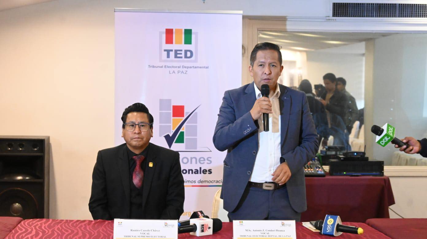 El vocal del TED de La Paz, Antonio Condori. Foto: TED