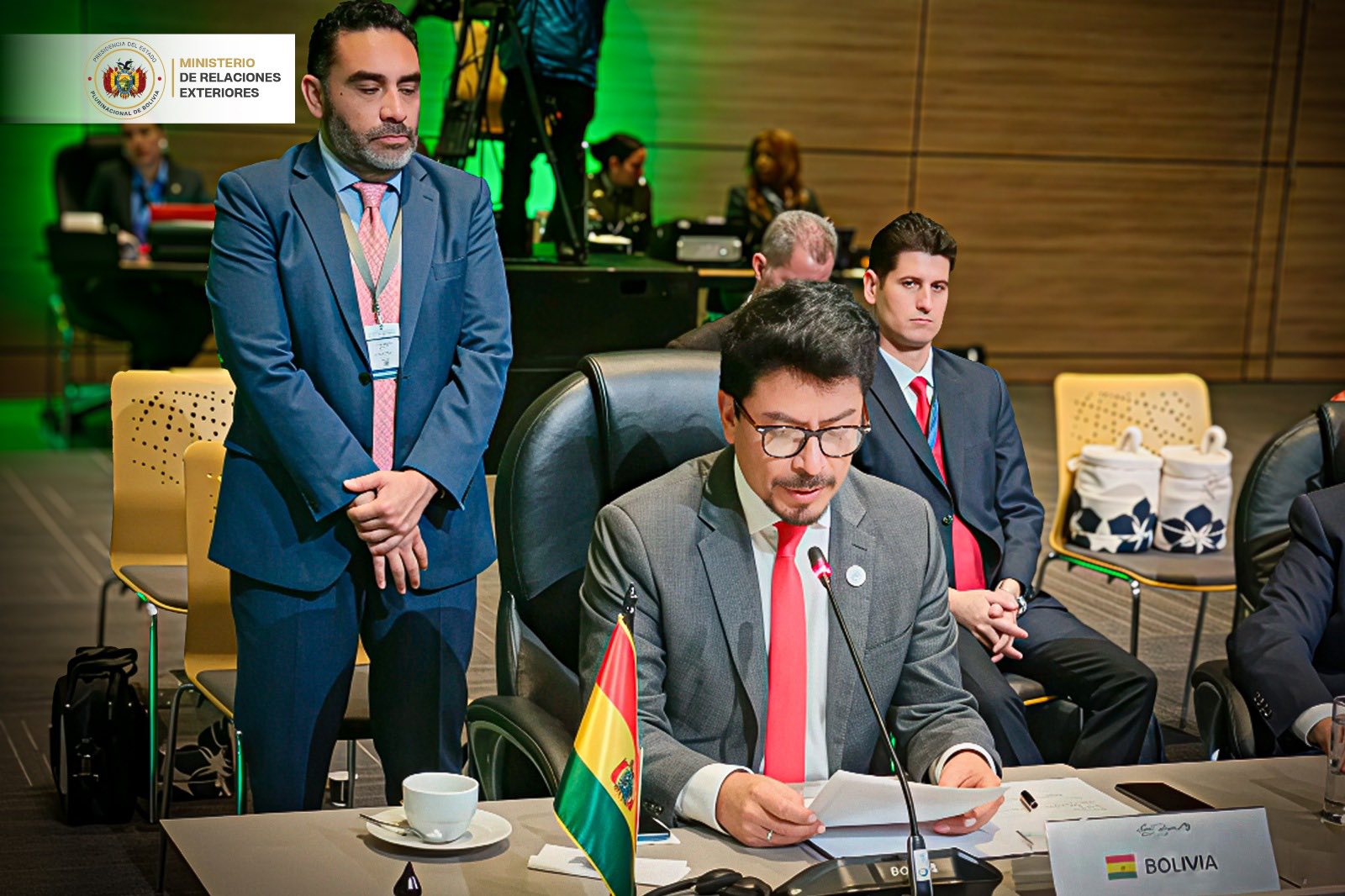 El canciller Fernando Aramayo participó del foro Celac - África, en Colombia. Foto: Cancillería.