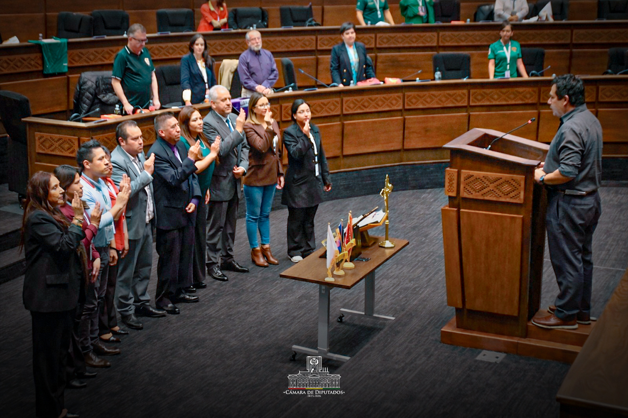La posesión se llevó en el Hemiciclo de la Cámara de Diputados. Foto: Diputados