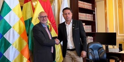 El ministro de la Presidencia, José Luis Lupo, junto al Vicepresidente Edman Lara.