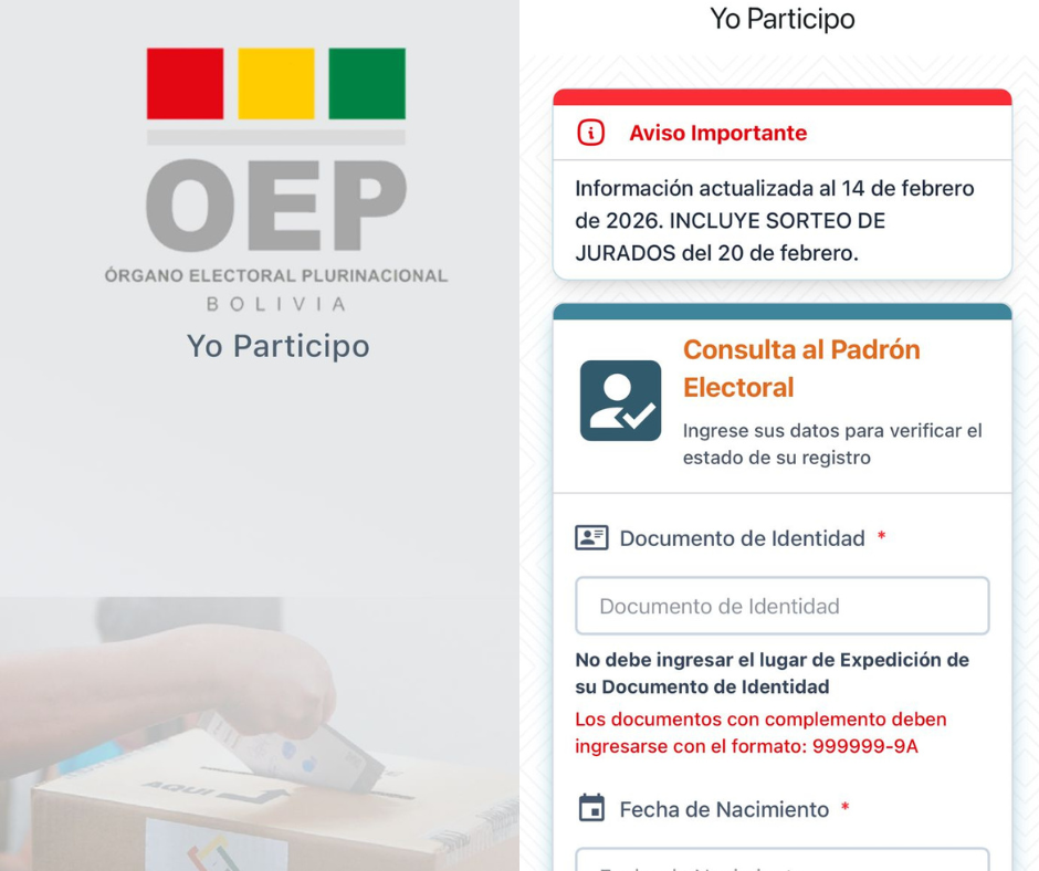 Imágenes de la aplicación "Yo Participo". Foto: Captura "Yo Participo".