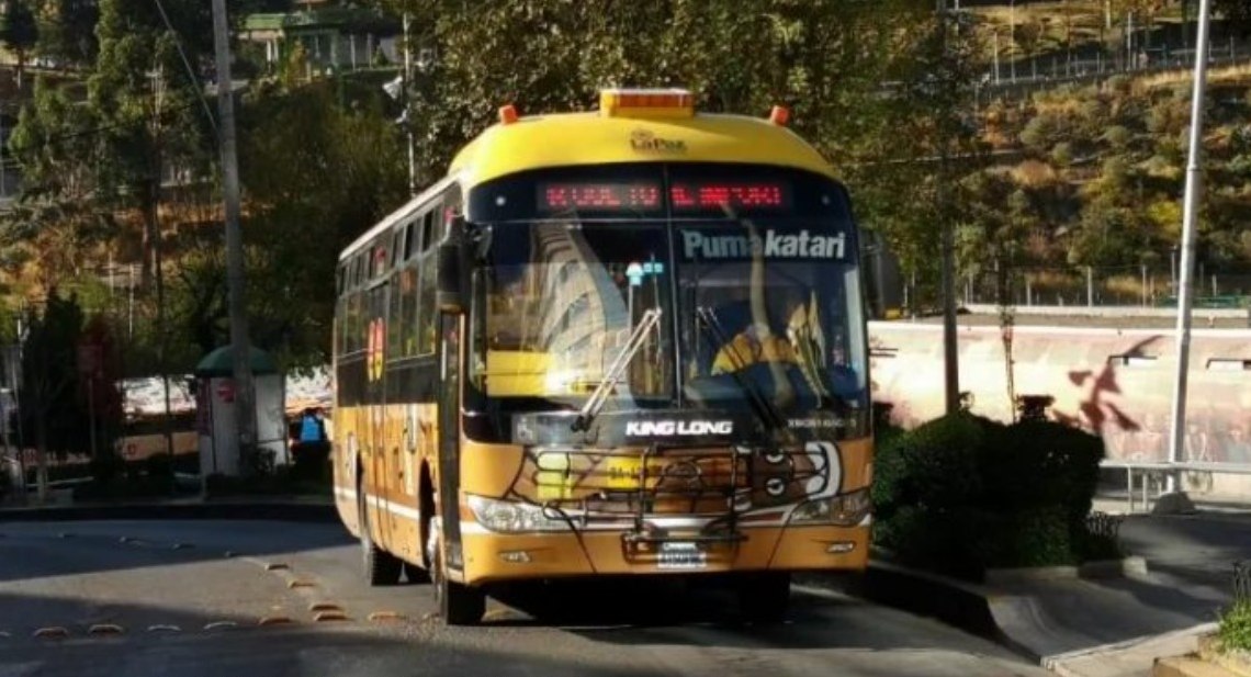 Bus Pumakatari en La Paz. Foto: GAMLP.
