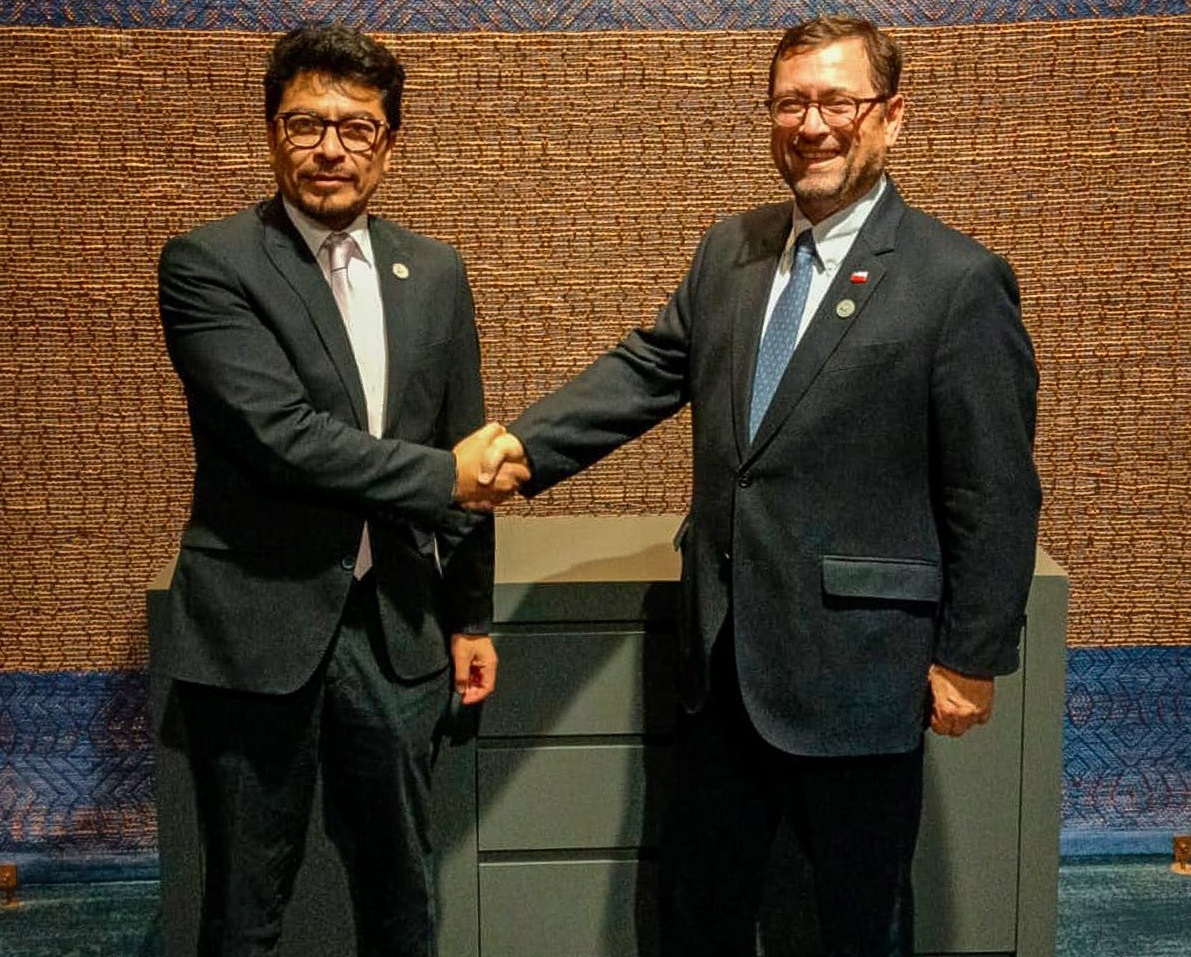 Los cancilleres de Bolivia y Chile. Foto: Ministerio de Relaciones Exteriores.