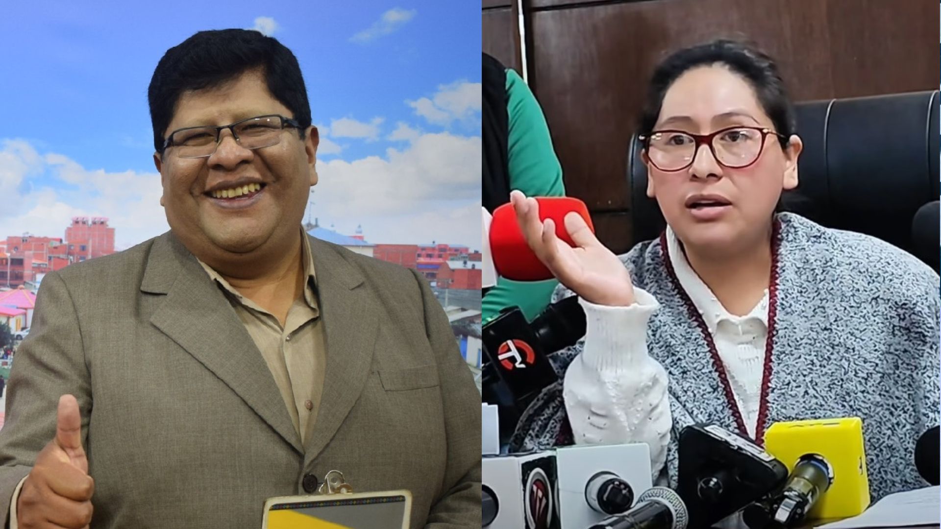 Eliser Roca y Eva Copa.