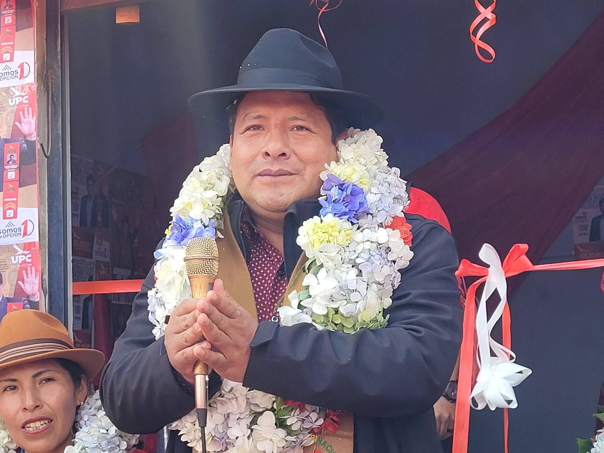 El candidato de UPC y actual gobernador de La Paz, Santos Quispe.