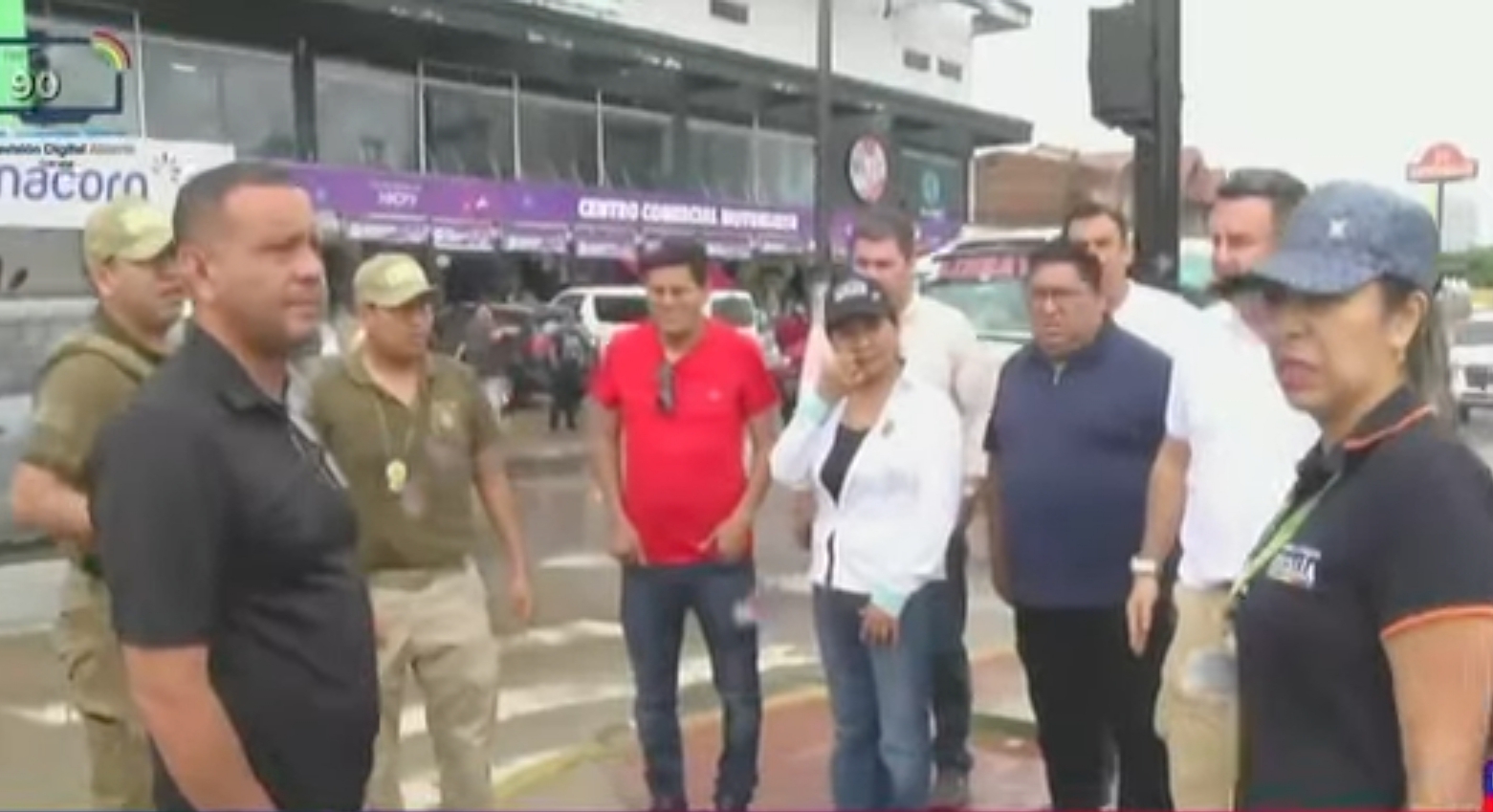 Una comisión investigadora realizó la inspección en la urbe cruceña. Foto: Captura de pantalla