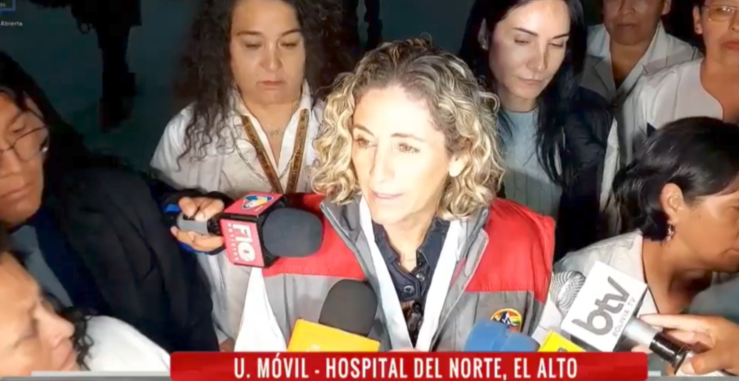 La Primera Dama del Estado, María Elena Urquidi. Foto: Captura de pantalla