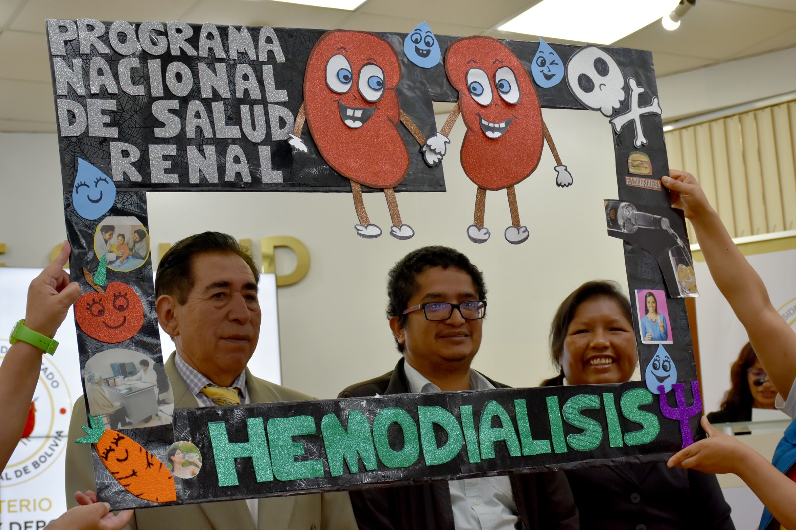 Lanzamiento de la campaña “Dale amor a tus riñones”. Foto: Ministerio de Salud y Deportes.