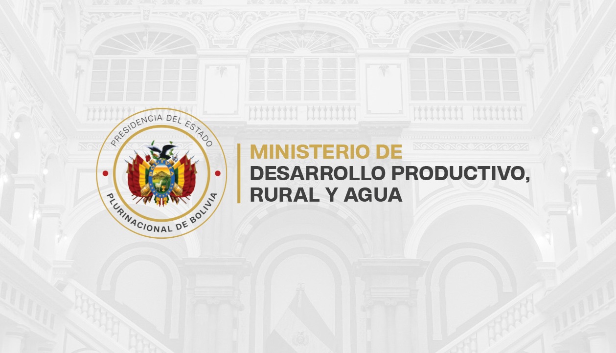 Logo del Ministerio de Desarrollo Productivo, Rural y Agua.