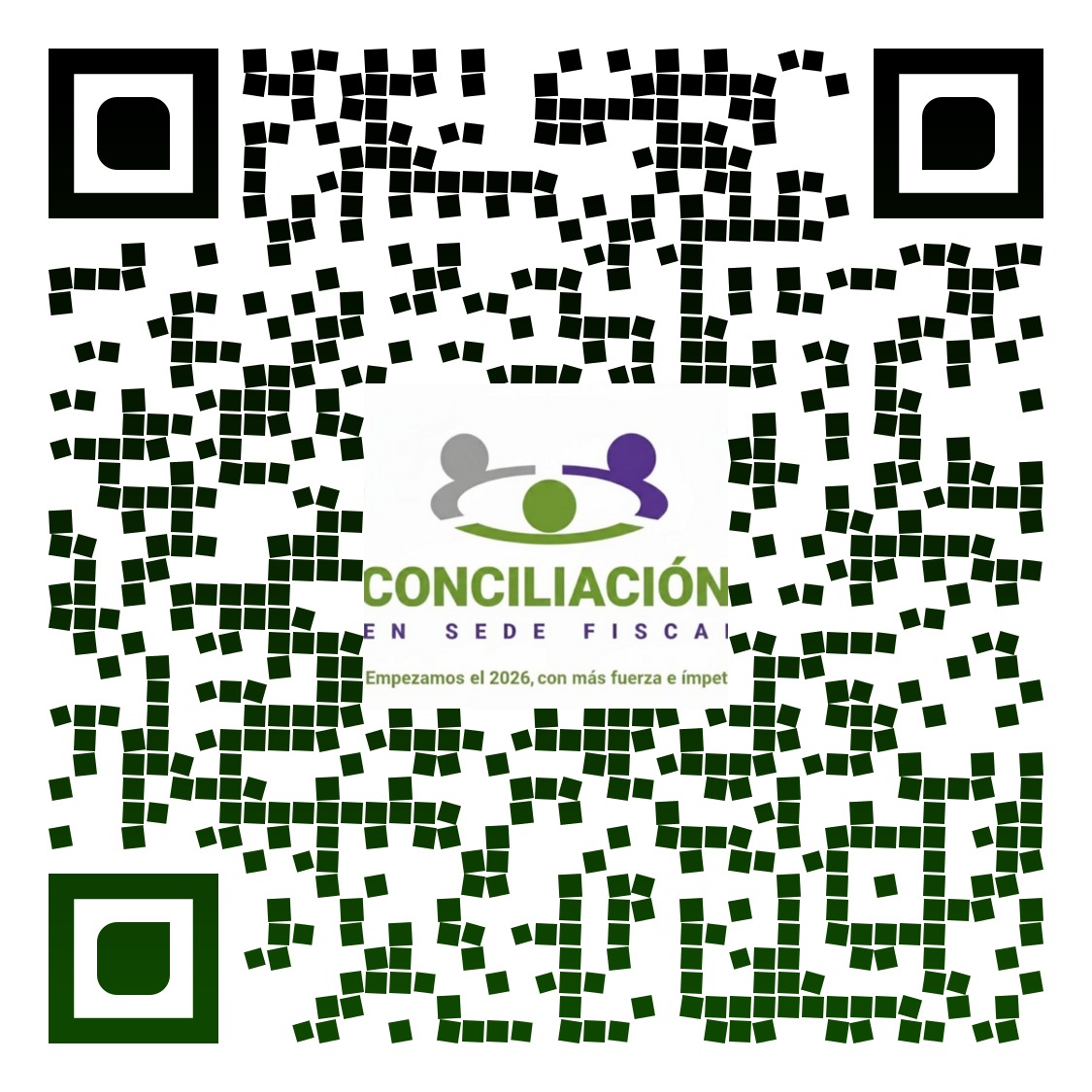 Código QR sobre los requisitos e información de la conciliación penal. Foto: Fiscalía General del Estado.