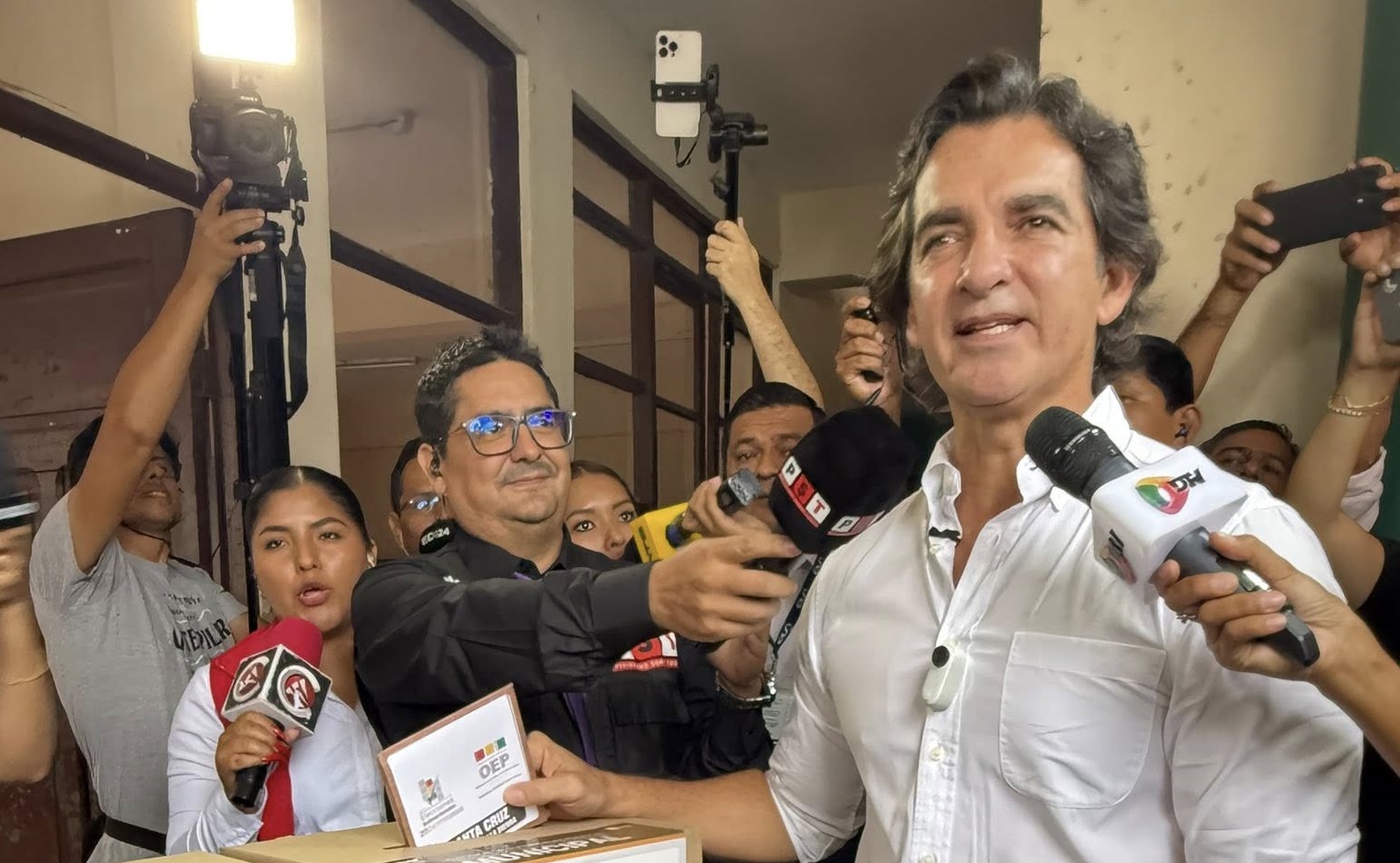 El alcalde electo de Santa Cruz de la Sierra, Manuel “Mamen” Saavedra. Foto: Roxana del Rio.