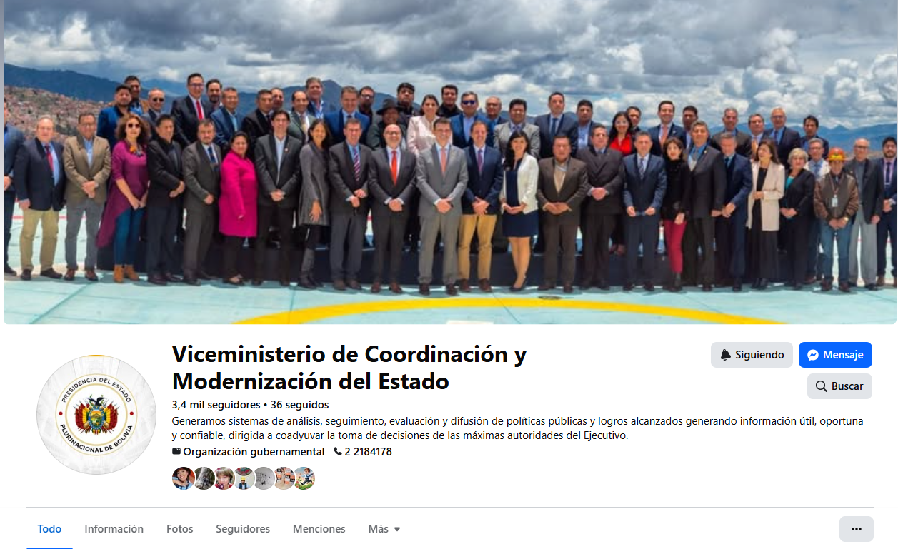 Viceministerio de Coordinación y Modernización del Estado. Foto: Captura.