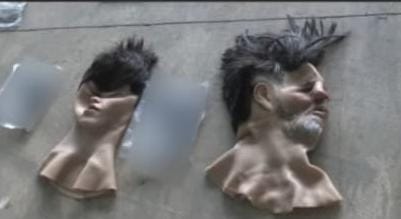 Las máscaras hiperrealistas de silicona que habrían sido utilizadas para evadir controles de identidad.