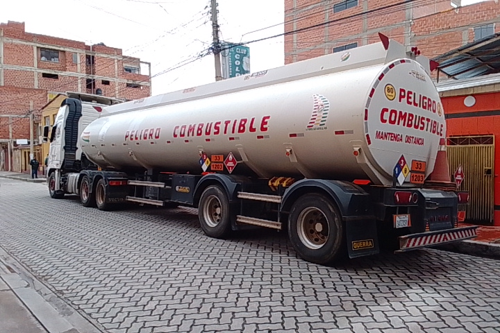 La cisterna interceptada. Foto: Erbol