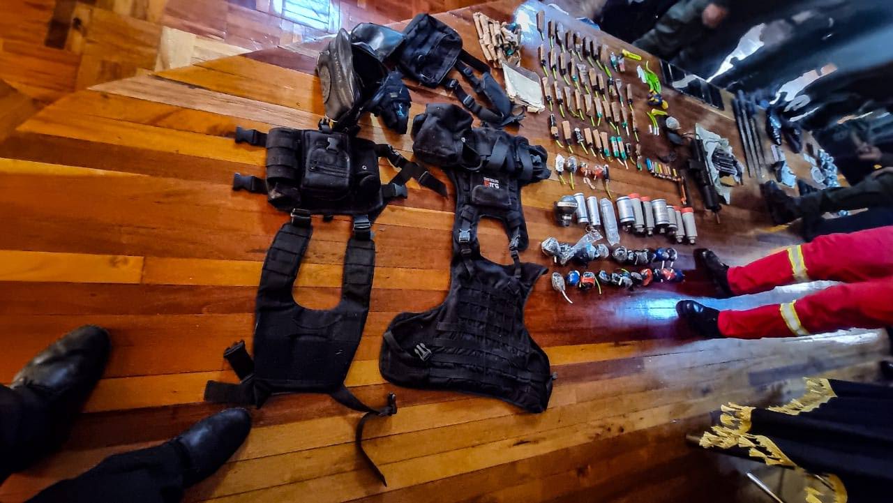 Parte del material secuestro. Foto: Policía