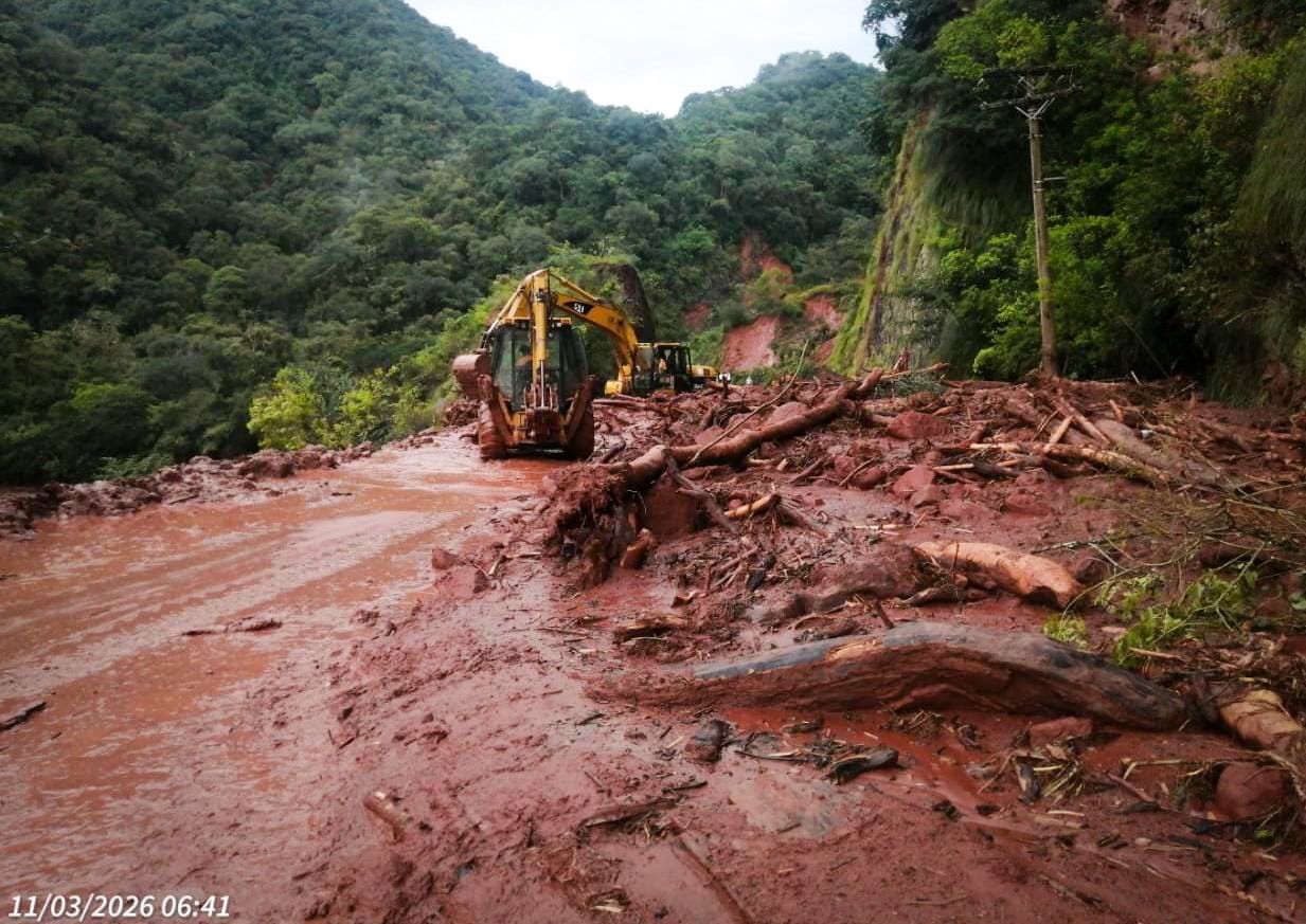 La ABC realiza trabajos de evaluación, limpieza de derrumbes en tramo Tarija - Villa Montes.