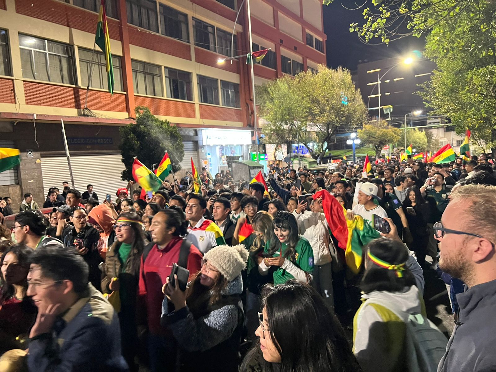 Celebración en El Prado paceño. Foto: ABI