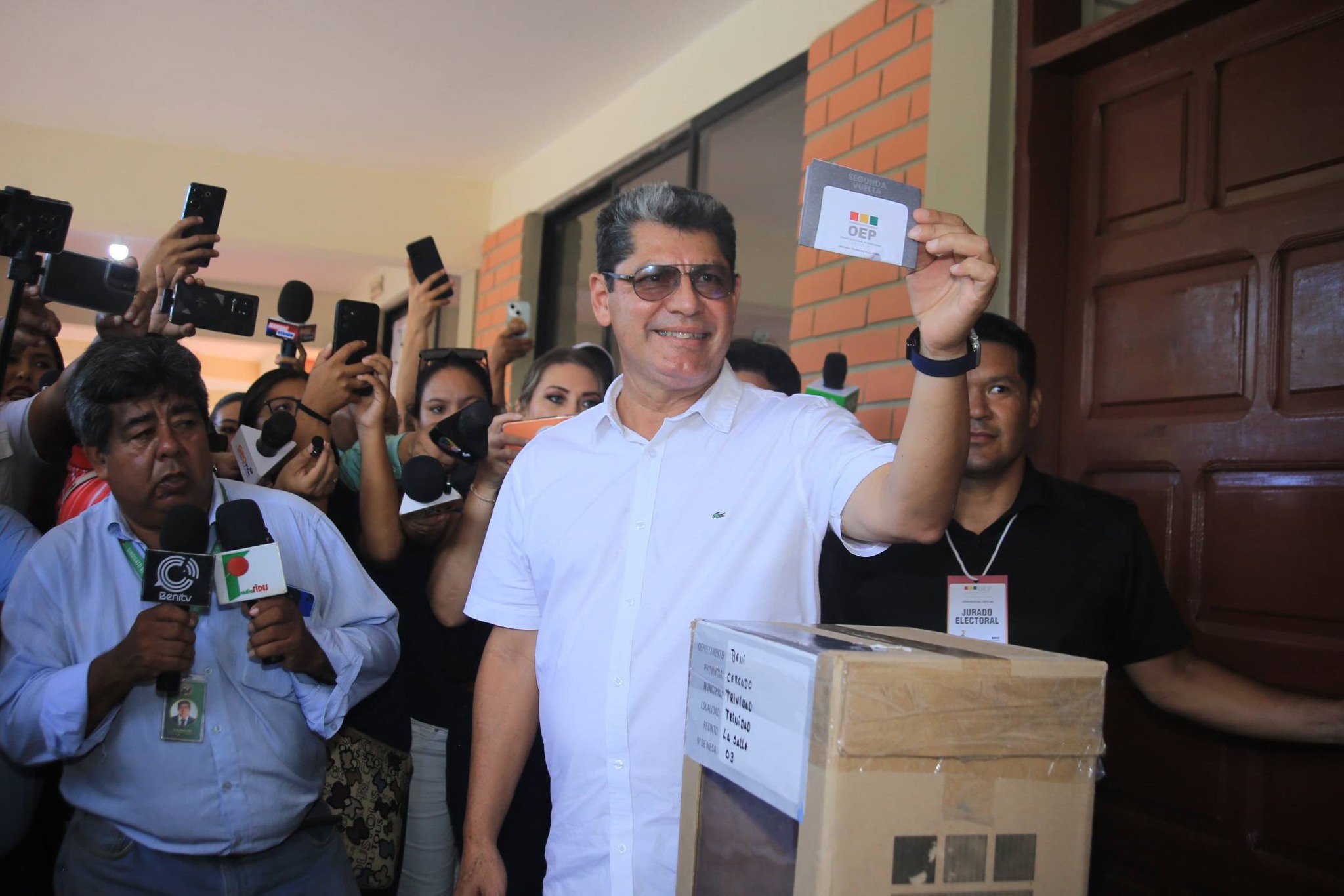 El candidato de la Alianza Patria, Jesús Egüez.